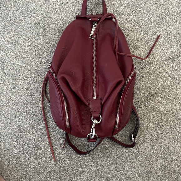 Rebecca Minkoff Deep Red Leather Backpack - Picture 1 of 7